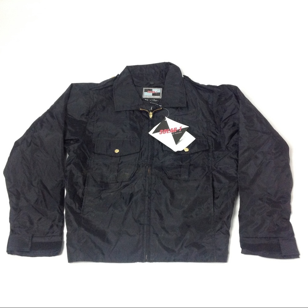 Solar 1 Men's Windbreaker Duty Jacket Size S Black